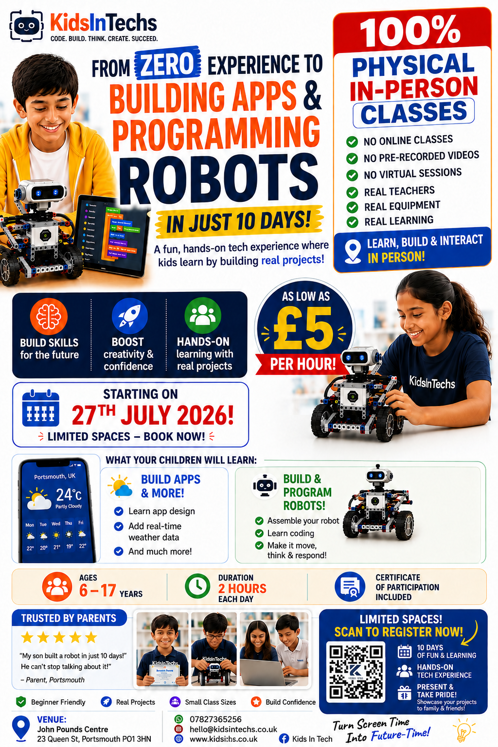 From Zero Experience To Building Apps &amp; Programming Robots